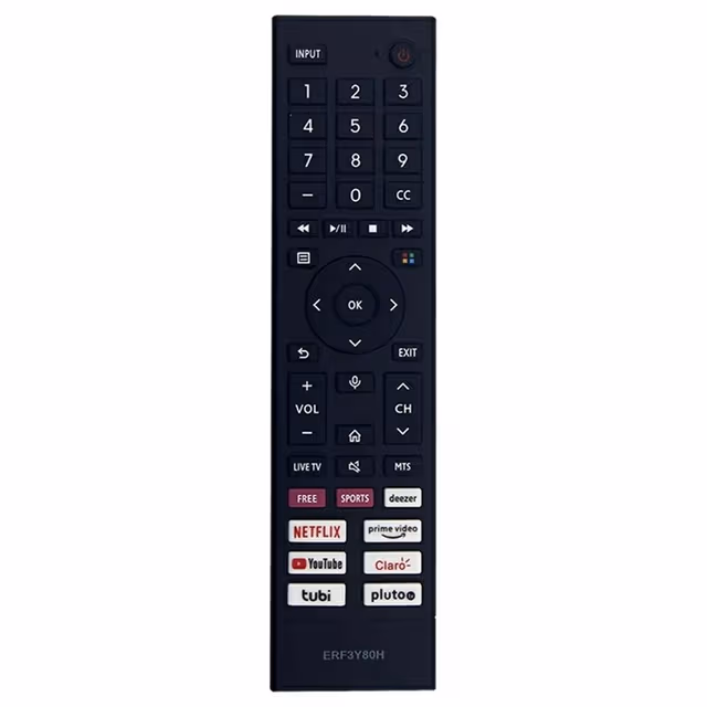 Fjernkontroll erstatning ERF3Y80H for Hisense TV (støtter ikke talefunksjon)