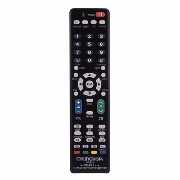 Universell fjernkontroll for Sharp LCD-, LED- og plasma-TV-er