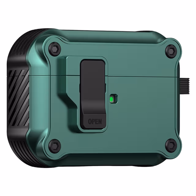 Til AirPods Pro 3 beskyttelsesdeksel i TPU + PC-skall med krok / karabinkrok -