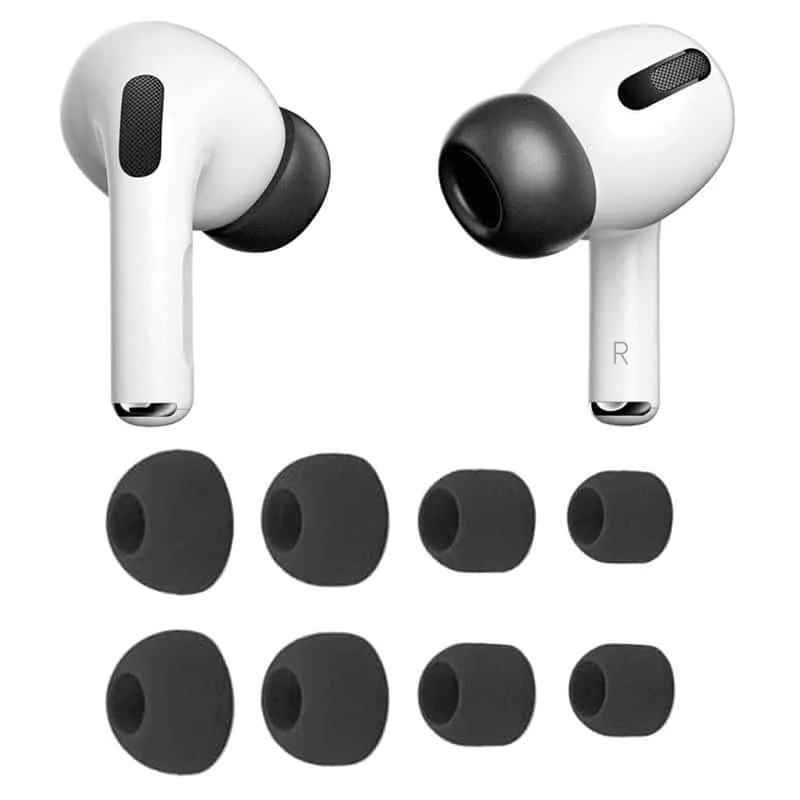 AirPods Pro Silikonputer 8-pakning (XS/S/M/L) - Sort