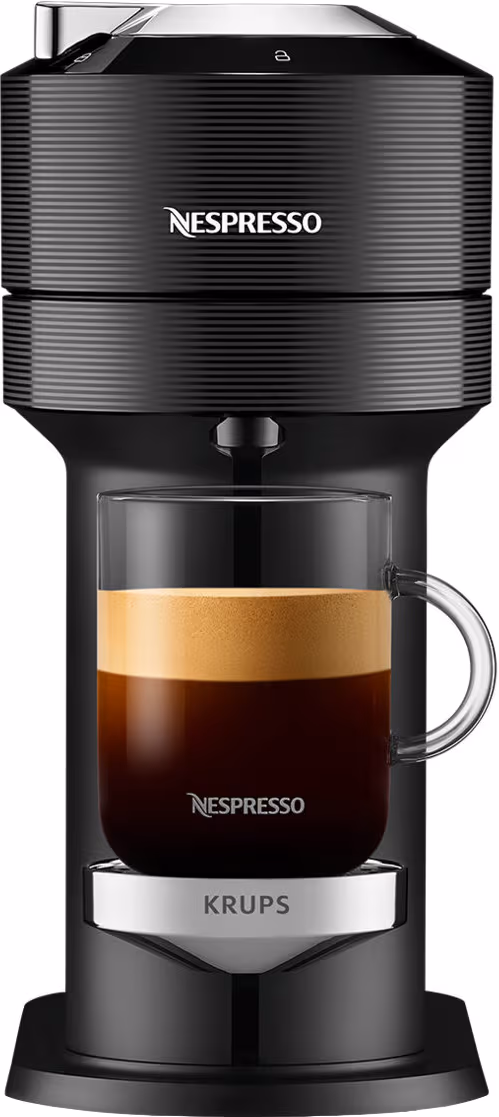 NESPRESSOVertuo Next kaffemaskin fra Krups, Klassisk Sort