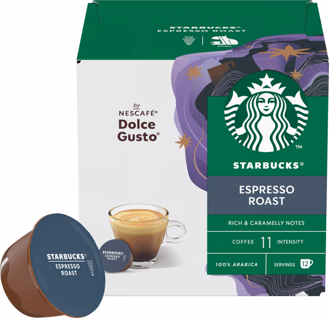 Starbucks Espresso Roast av NESCAFÉ Dolce Gusto kaffekapsler (12-pk)