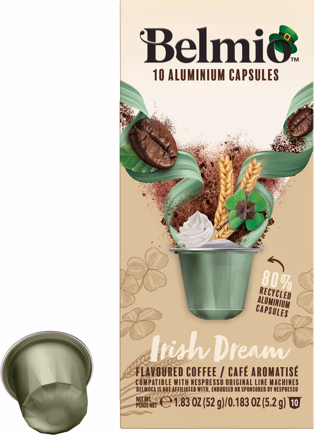 Belmio Irish Dream kaffekapsler for Nespresso (10 pakning)