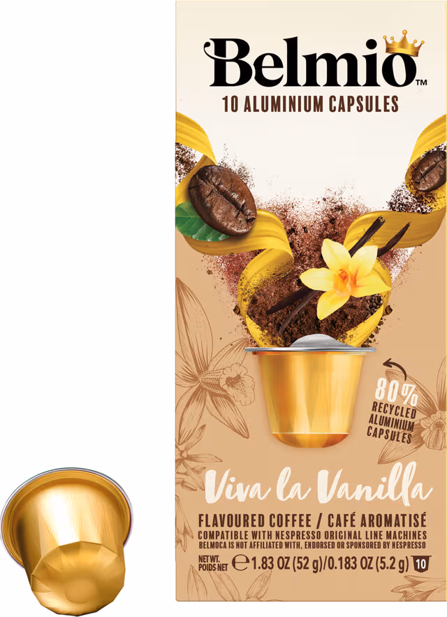 Belmio Viva La Vanilla kaffekapsler for Nespresso (10 pakning)