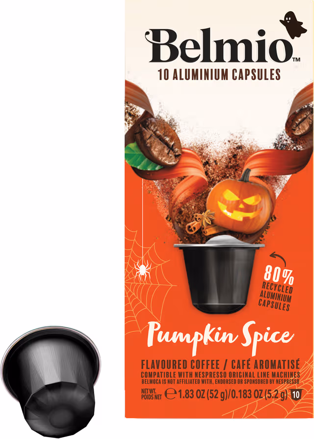Belmio Pumpkin Spice kaffekapsler for Nespresso (10-pk)