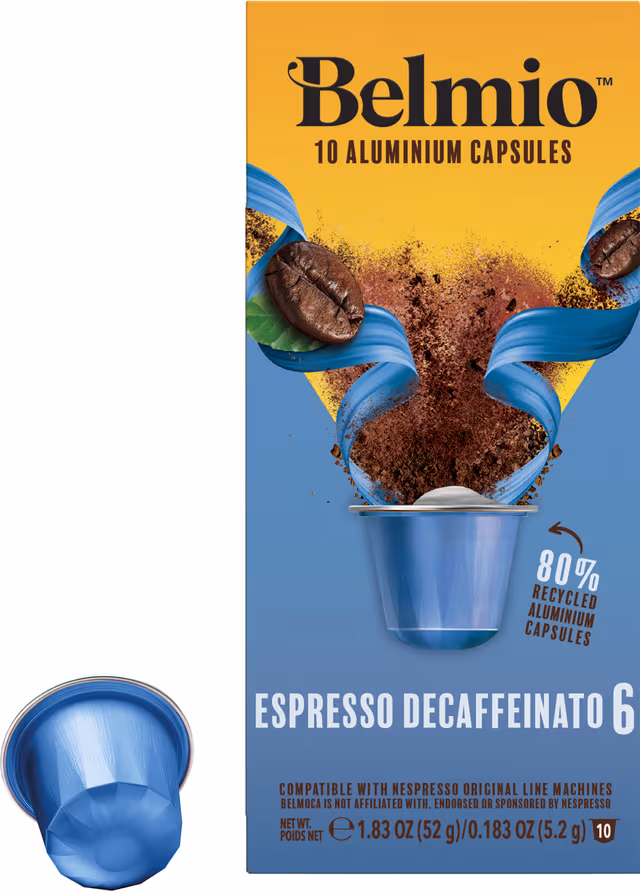 Belmio Espresso Decaffeinato kaffekapsler for Nespresso (10 pakning)