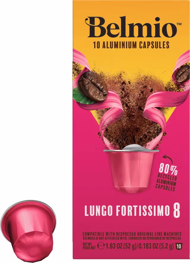 Belmio Lungo Fortissimo kaffekapsler for Nespresso (10 pakning)
