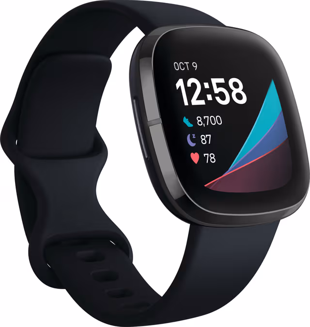 Fitbit Sense smartklokke (carbon/graphite rustfritt stål)