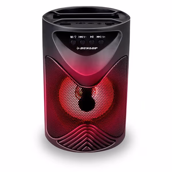 Dunlop Bluetooth-høyttaler med FM-radio og mobilstativ