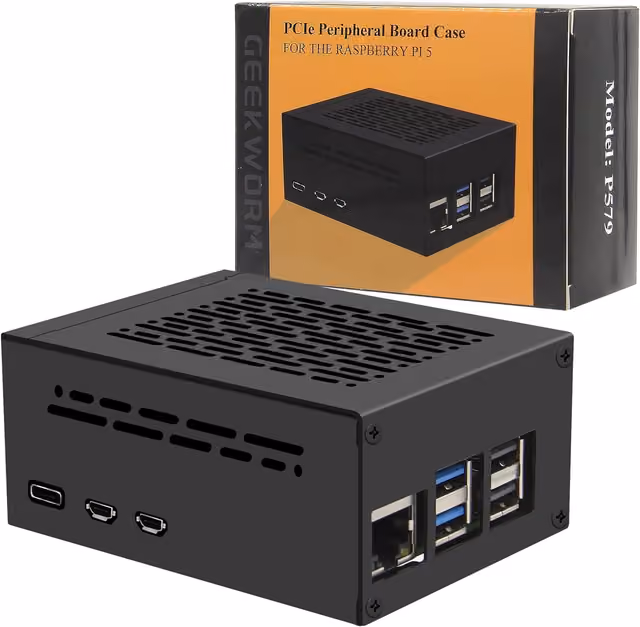 NÖRDIC Raspberry Pi 5-kabinett med støtte for PCIe M.2 NVMe SSD