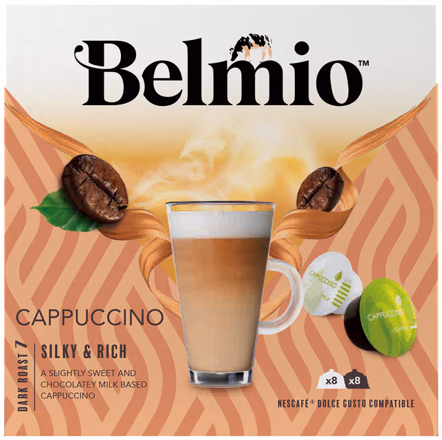 Belmio Cappuccino kaffekapsler for Dolce Gusto (8x2 pakning)