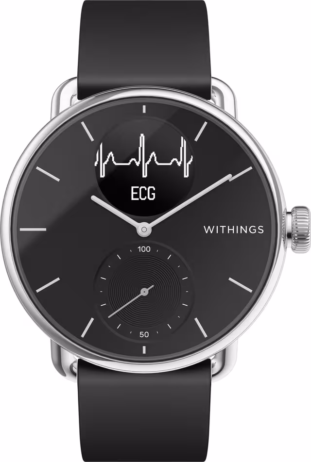 Withings ScanWatch hybrid smartklokke 38 mm (sort)