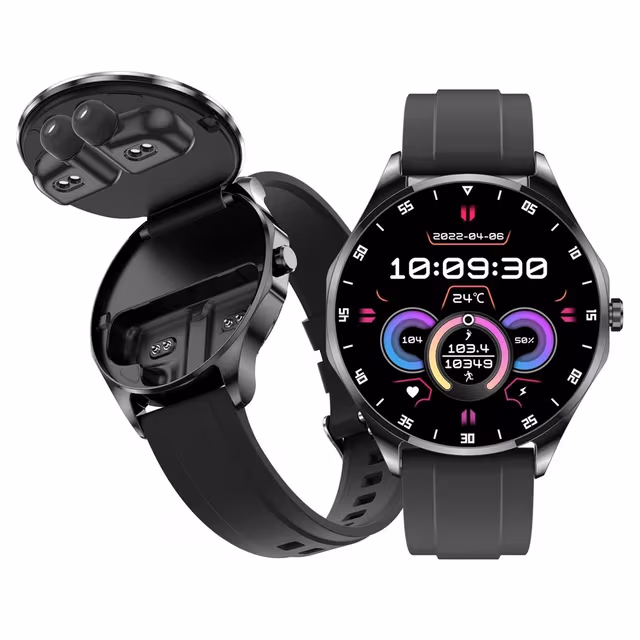 Smartklokke Smartklokke X20 2-i-1 Bluetooth-hodetelefoner Helseovervåking 1,43"" skjerm