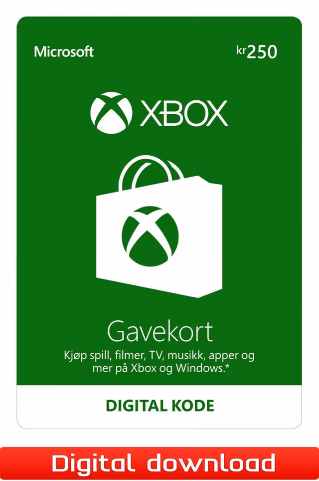 Xbox Live gavekort 250 NOK