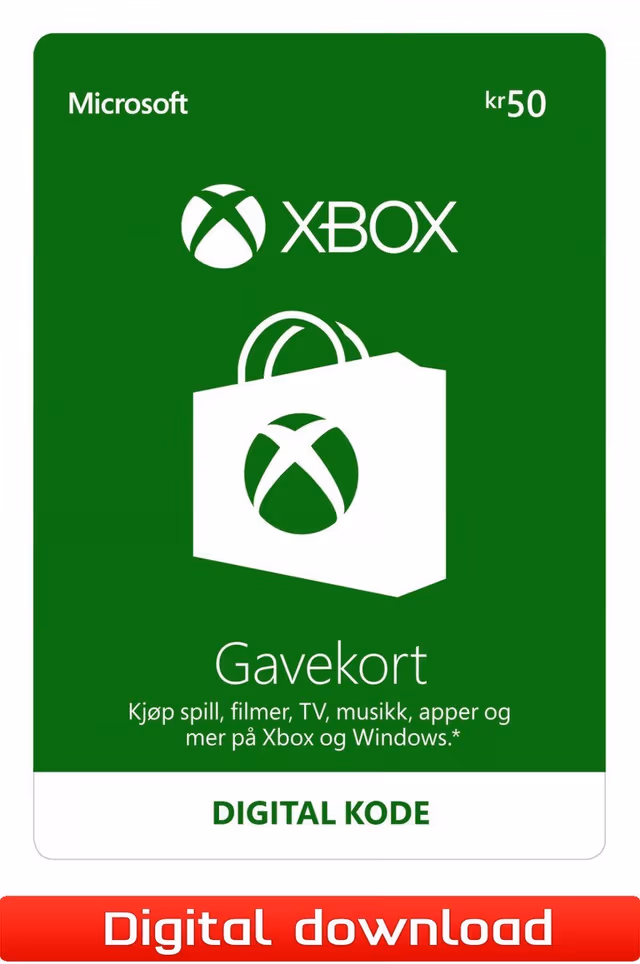 Xbox Live gavekort 50 NOK