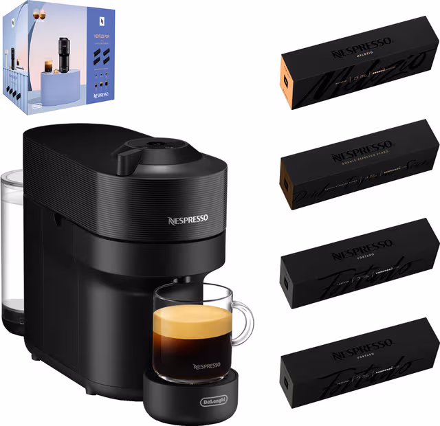 Nespresso Vertuo POP kapselmaskin fra DeLonghi verdipakke ENV90.B