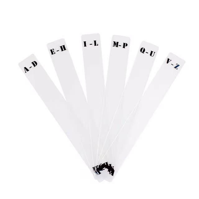 Akryldelere for Vinylplater (6 stk.) (A-Z)