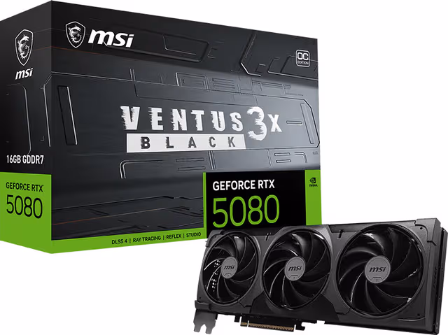 MSI GeForce RTX 5080 Ventus 3X OC 16 GB skjermkort