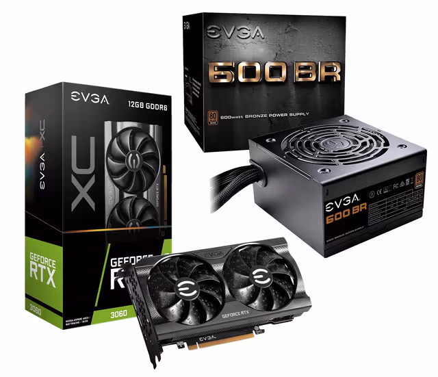 EVGA GF RTX 3060 XC + 600WB BU