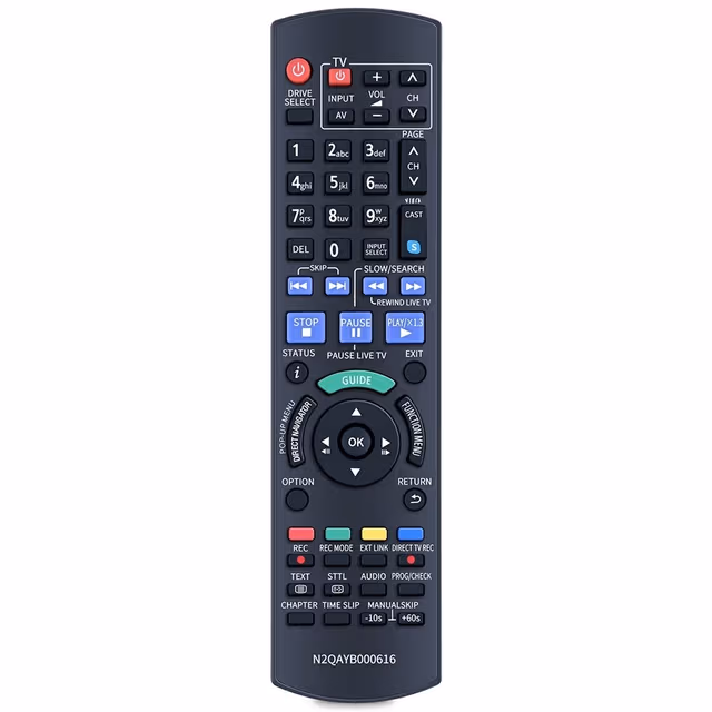 Fjernkontroll erstatning for N2QAYB000616 for Panasonic Blu-ray DVD-spiller