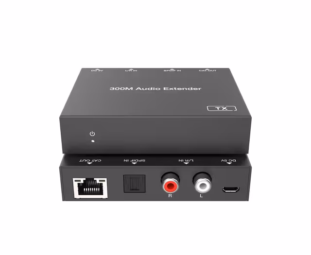 NÖRDIC SPDIF RCA L/R lydforlenger 300m CAT6
