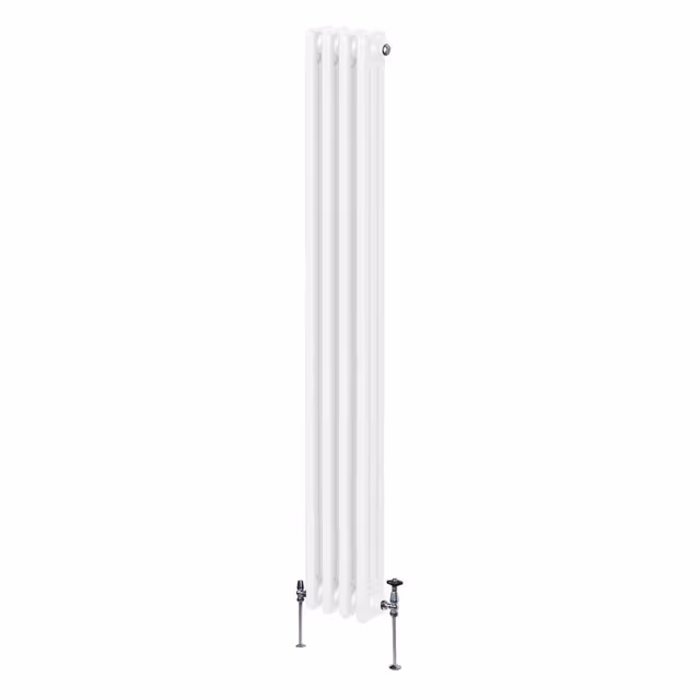 Tradisjonell vertikal radiator med 3 søyler – 1800 x 202 mm – Hvit