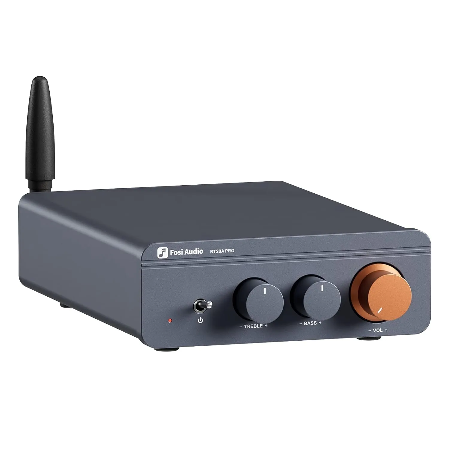 Fosi Audio Bluetooth 5.0 & R/L forsterker 300W x2 med volum-, bass- og diskantkontroll