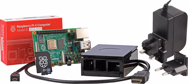 Raspberry Pi 4 B 4GB Starter Kit stasjonær mini-PC