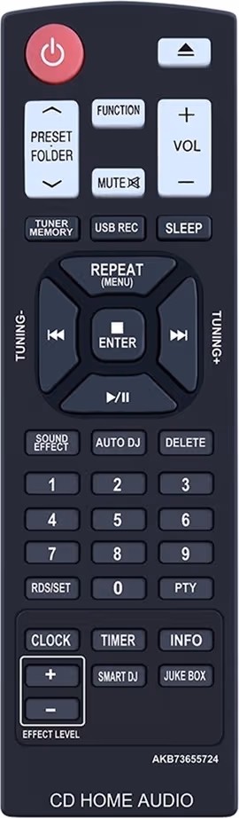 Fjernkontroll Erstatning AKB73655724 for LG hjemmekino forsterker