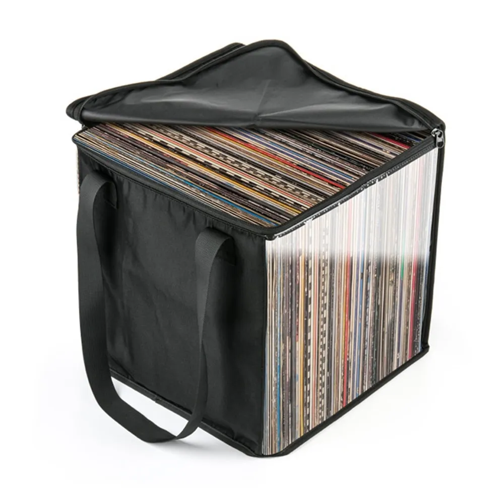 Vesken har plass til opptil 50 vinylplater LP Disc Organizer