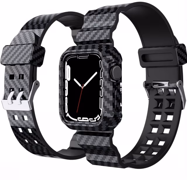 Erstatningsarmbånd for Apple Watch 42/44/45 mm, svart