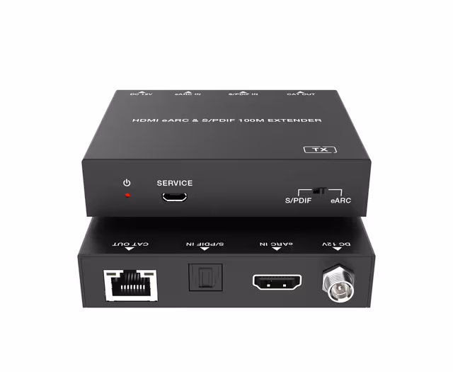 NÖRDIC HDMI eARC SPDIF lydforlenger over CAT6-kabel 100 m
