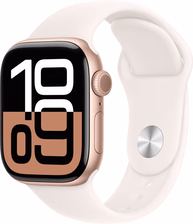 Apple Watch S10 42mm GPS (Rosegull/Svak Rosa Sport Band) S/M