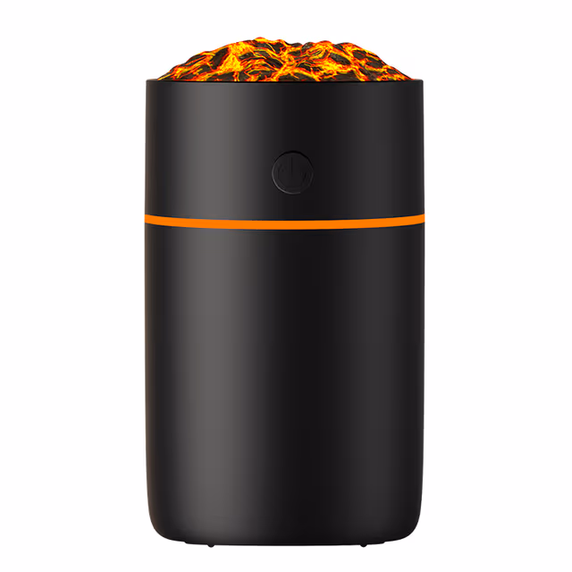 Volcano Humidifier HS01: Simuler flamme, Rens luften Sort