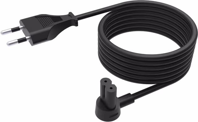 Flexson strømkabel 5 m (sort)