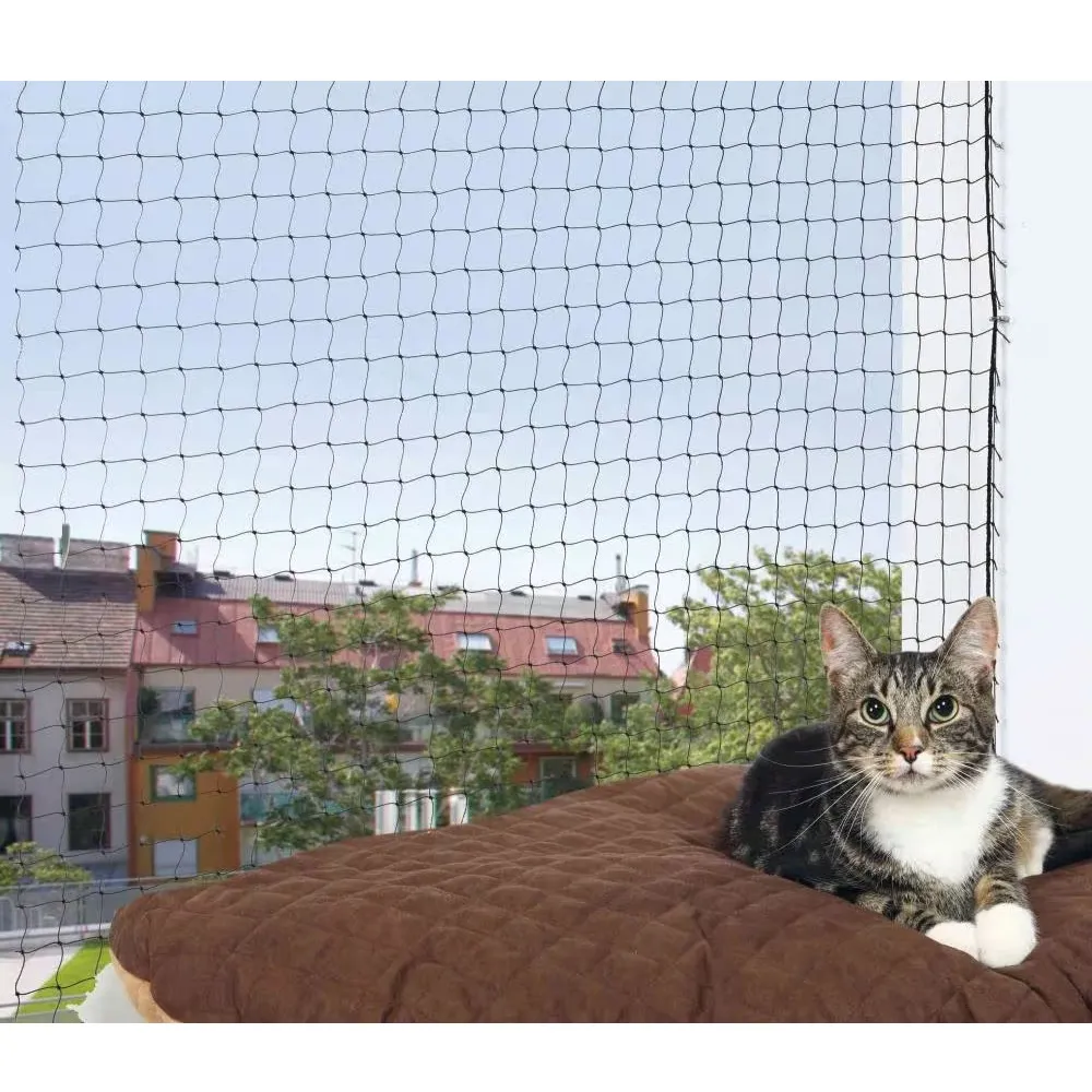 Kattenett til balkong og terrasse  -  Svart - 4x3 m
