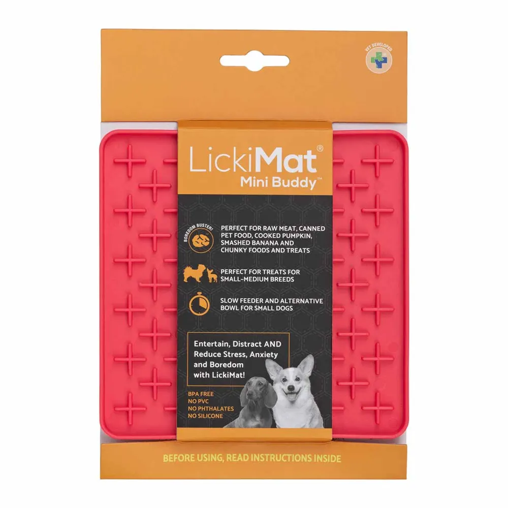 LickiMat Mini slikkematte til hund - Rosa