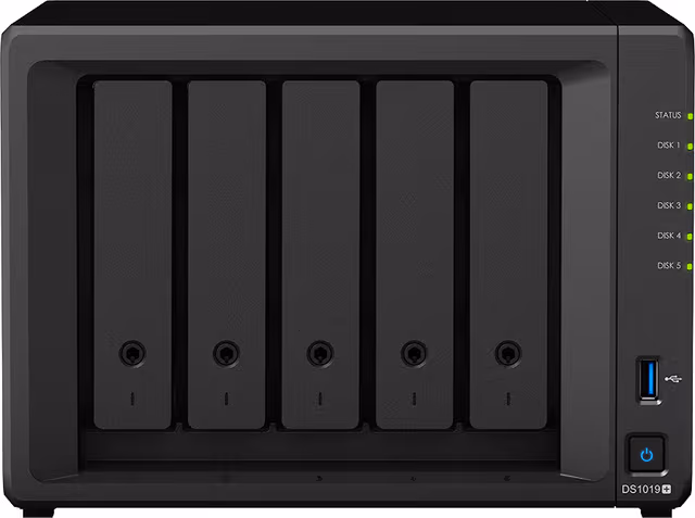 Synology DiskStation DS1019+ 5-Bay personlig NAS system
