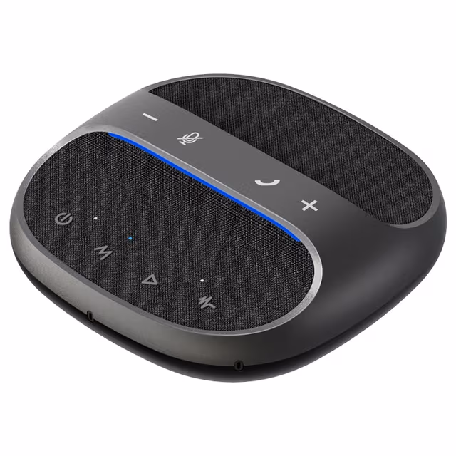 NÖRDIC Konferansehøyttaler med Bluetooth USB-adapter og 4 mikrofoner for PC, Støydemping