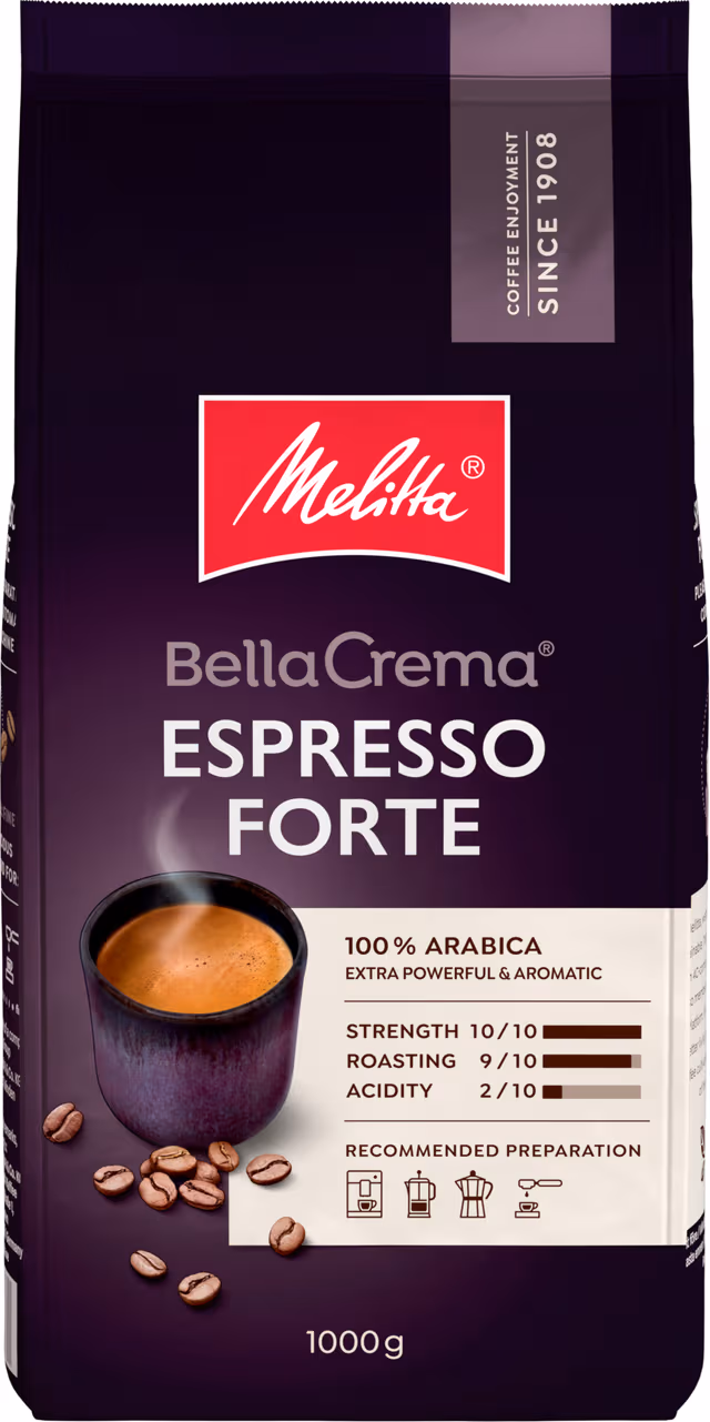 Melitta Bella Crema Espresso Forte kaffebønner 862 (1 kg)