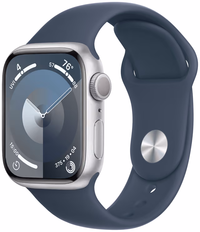 Apple Watch S9 41mm GPS (Silver Alu/Storm Blue Sport Band) S/M