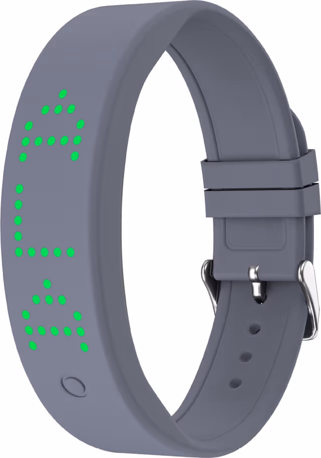Smart armbånd Fitness Timer Søvnmonitor Skritteller 8 Alarm Vibrasjon - Grå