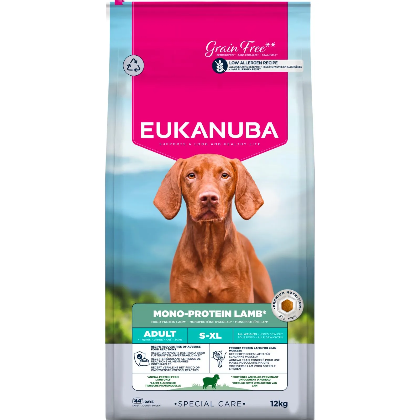 Eukanuba Special Care Adult All Breeds Mono-Protein Lam - 2.3kg