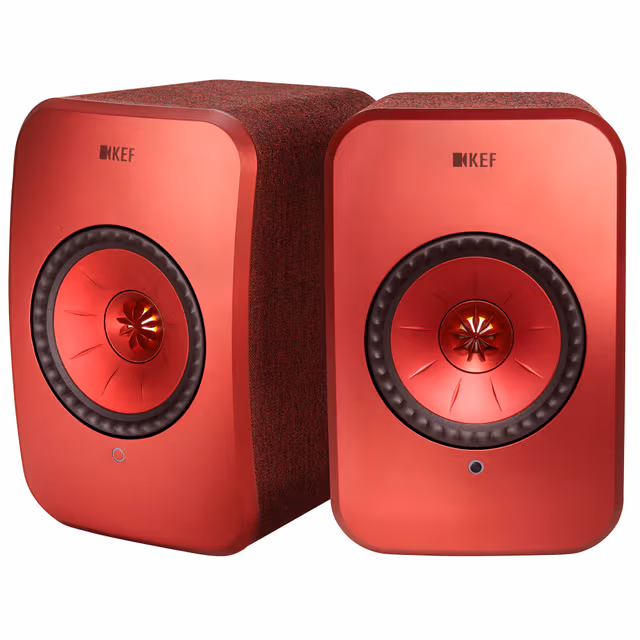 KEF LS-X stereohøyttalere (rød)