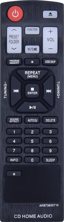 Fjernkontroll Erstatning AKB73655710 for LG hjemmekino forsterker
