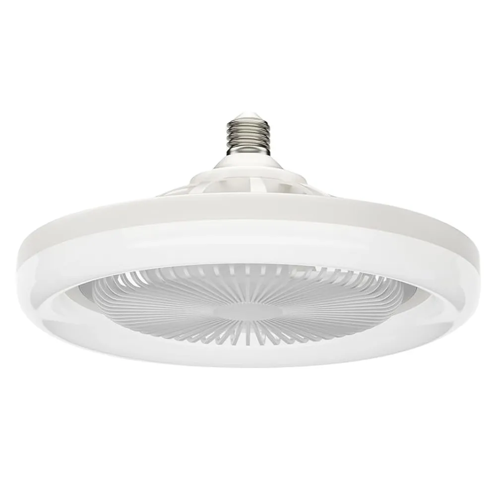 Takvifte E27 roterbar mini viftelampe med fjernkontroll