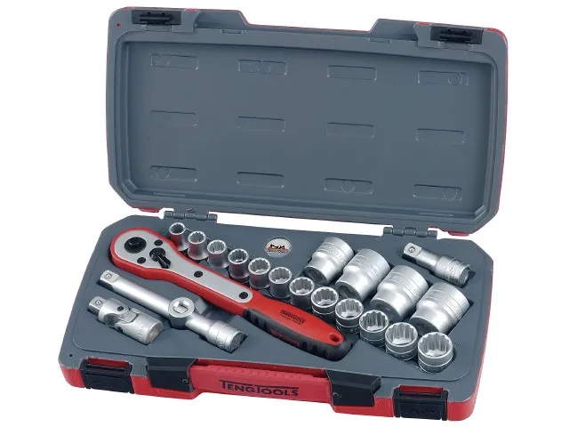 Topnøkkelsett Tengtools 1/2 T1221 21 deler