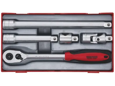 Pipe- og skrallesett med 1/2" feste Teng Tools TT1205 - 5 deler