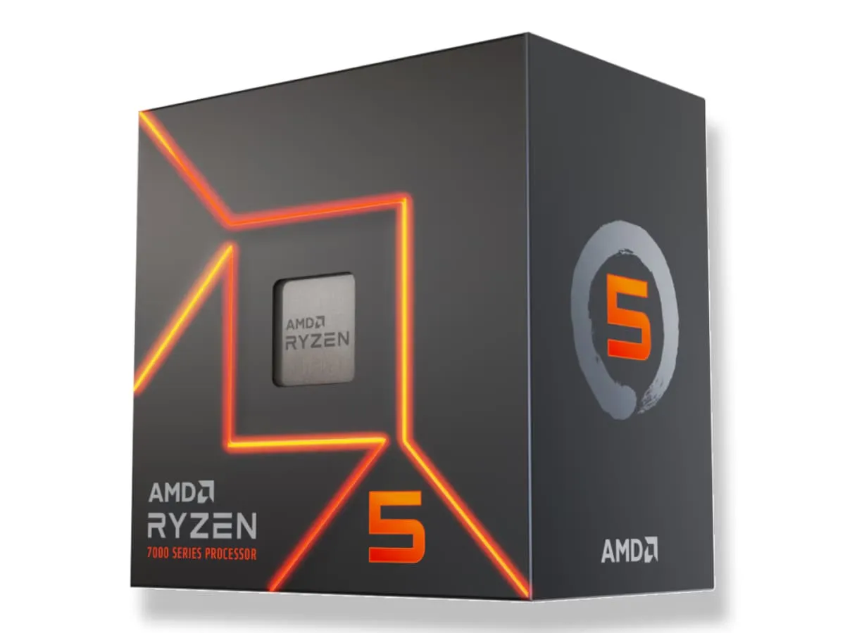 AMD Ryzen 5 7400 Wraith Stealth Prosessor/CPU - 6 kjerner - 3.3 GHz - AMD AM5 - AMD Boks (med kjøler)