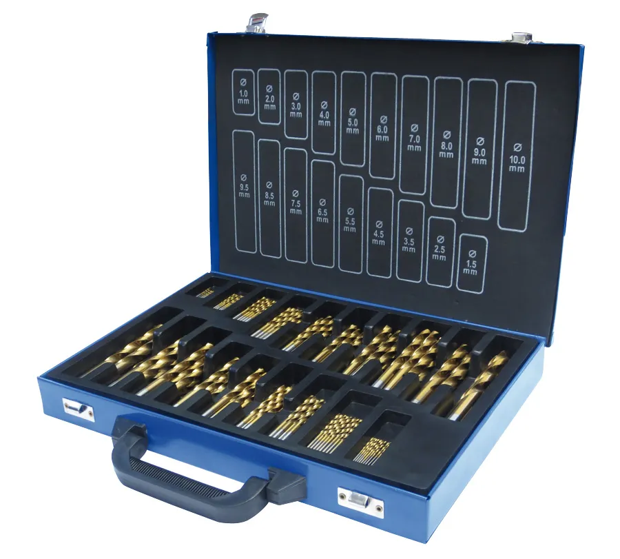 Borsett 1-10mm TiN-belagt 170 stk Holzmann SPS170TIN